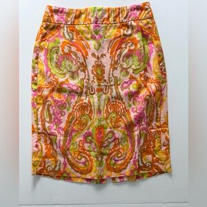 J. Crew SZ 0 Linen Pencil Skirt